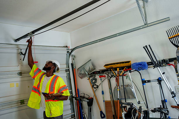 Professional Garage Door Panel Replacement technician working in North Potomac, MD